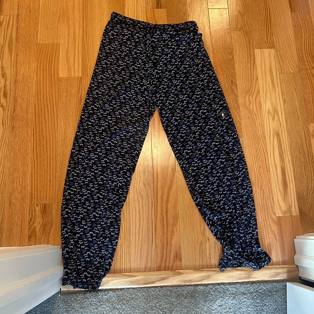 Navy Patterned Pajama Pants